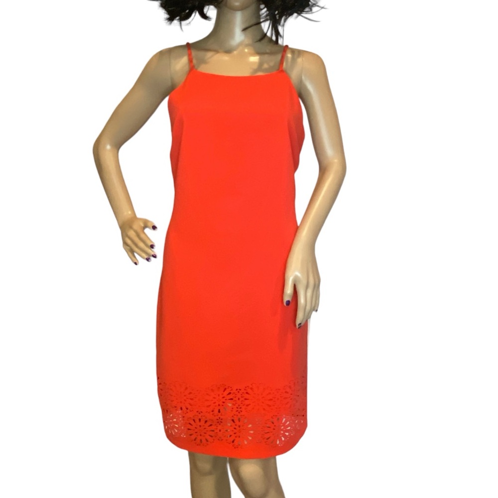 Banana Republic Knee Length Dress with Cutouts Spaghetti Straps Coral Size 4 EUC